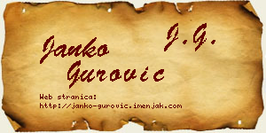 Janko Gurović vizit kartica